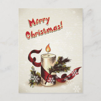 Weihnachtskerze Postcard Feiertagspostkarte