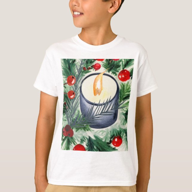 Weihnachtskerze T-Shirt (Vorderseite)