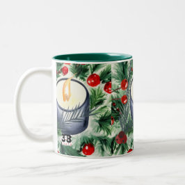 Weihnachtskerze Zweifarbige Tasse