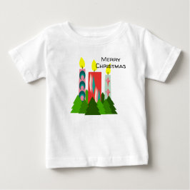 Weihnachtskerzen Baby T-shirt