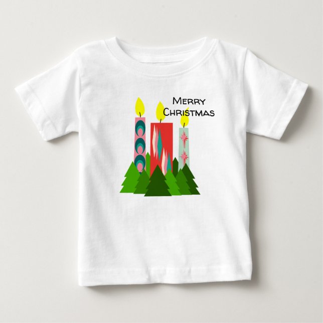 Weihnachtskerzen Baby T-shirt (Vorderseite)