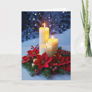 Weihnachtskerzen des Friedens Feiertagskarte