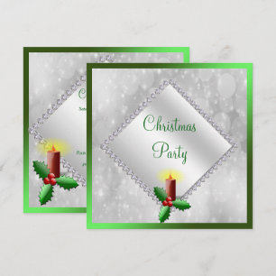 Weihnachtskerzen & Diamanten Einladung