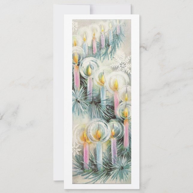 Weihnachtskerzen Feiertagskarte (Vorderseite)