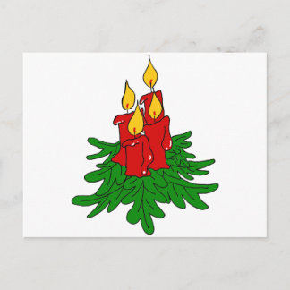 Weihnachtskerzen Feiertagspostkarte
