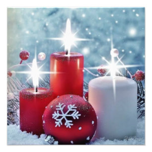 Weihnachtskerzen-Foto-Erweiterung Fotodruck