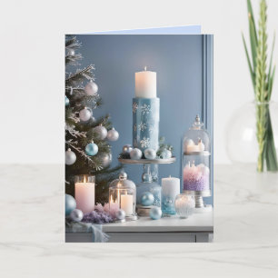 Weihnachtskerzen Grußkarte Feiertagskarte