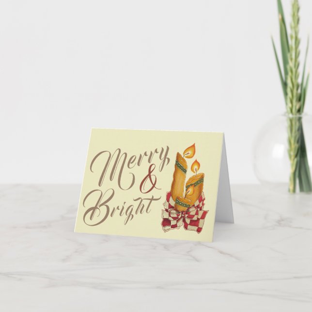 Weihnachtskerzen Grußkarte Karte (Vorderseite)