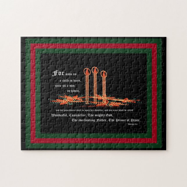 Weihnachtskerzen, Isaiah 9:6 (Horizontal)
