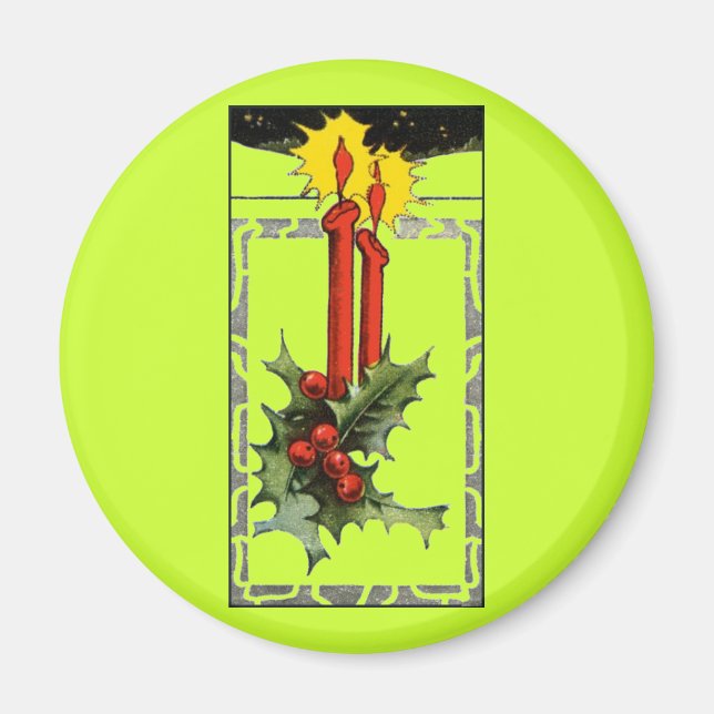 Weihnachtskerzen Magnet (Vorne)