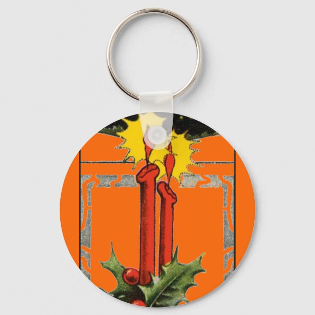 Weihnachtskerzen Schlüsselanhänger (Vorderseite)