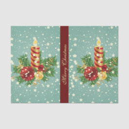 Weihnachtskerzen und Schneeflocken Seidenpapier