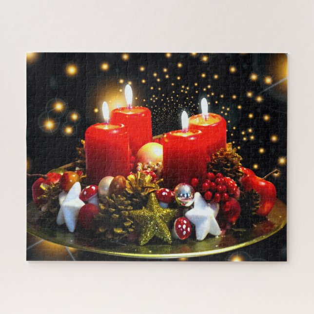 Weihnachtskerzendekor (Horizontal)