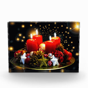 Weihnachtskerzendekor Fotoblock