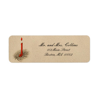 Weihnachtskerzenetiketten