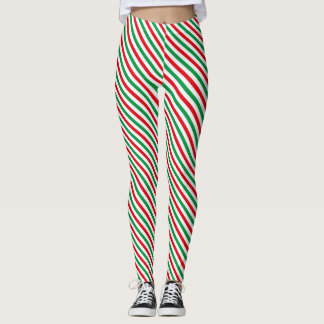 Weihnachtskerzengestreift Leggings