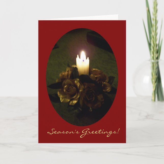 Weihnachtskerzenkarte Feiertagskarte (Vorderseite)