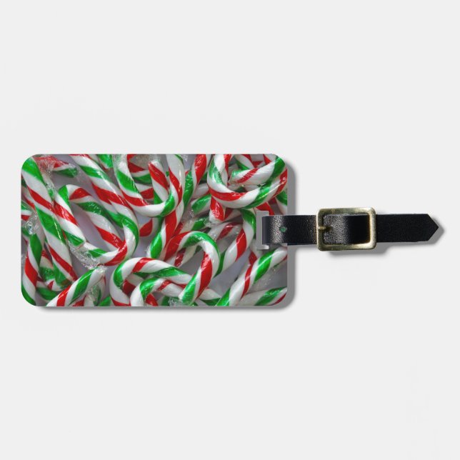 Weihnachtskerzenmuster Gepäckanhänger (Vorderseite horizontal)