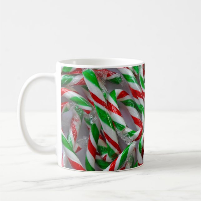 Weihnachtskerzenmuster Kaffeetasse (Links)