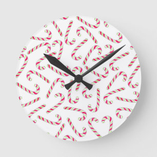 Weihnachtskerzenmuster Runde Wanduhr