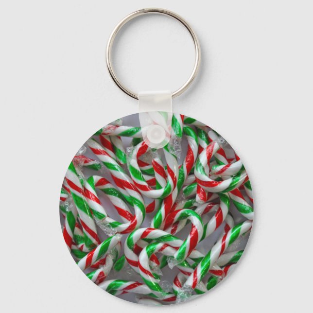 Weihnachtskerzenmuster Schlüsselanhänger (Vorderseite)