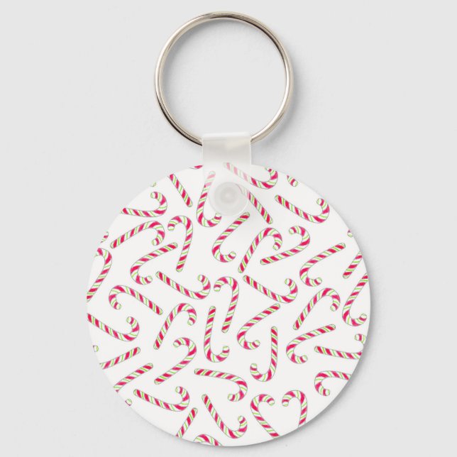 Weihnachtskerzenmuster Schlüsselanhänger (Vorderseite)