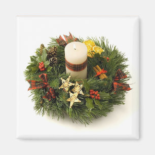 Weihnachtskerzenringmagnet Magnet
