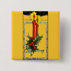 Weihnachtskerzenschaltfläche Button