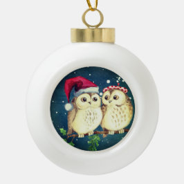 Weihnachtskeule in der Liebe süß Keramik Kugel-Ornament