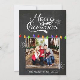 Weihnachtskhalkboard Foto Grußkarte Feiertagskarte