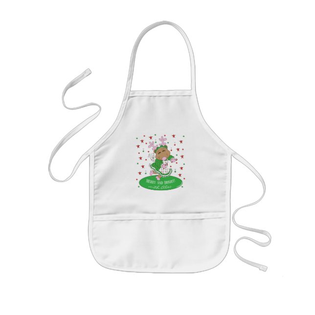 Weihnachtskid Length Schürze fröhlich und hell (Vorne)