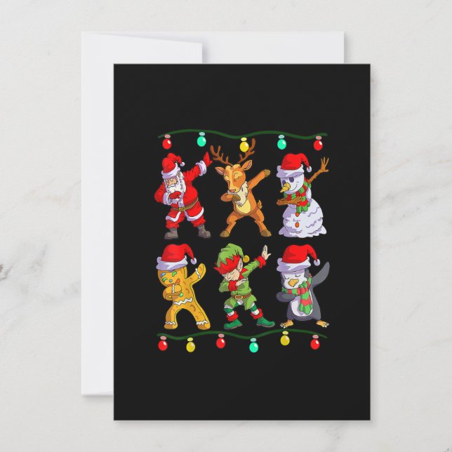 Weihnachtskids Jungs Männer trocken Santa Elf Dei  Einladung (Vorderseite)