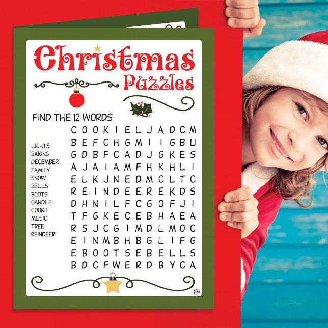 Weihnachtskids Puzzle Activity Card Karte (Von Creator hochgeladen)