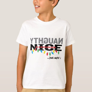Weihnachtskids-T - Shirt "NAUGHTY Choose NICE"