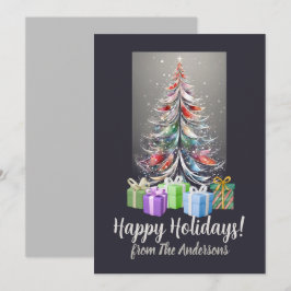 Weihnachtskiefer 14 Frohe Weihnachten, Grußkarte Einladung