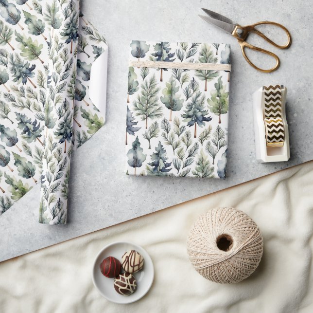 Weihnachtskiefer rustikales Packpapier (Kunsthandwerk)