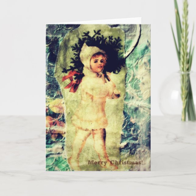 Weihnachtskind Feiertagskarte (Vorderseite)