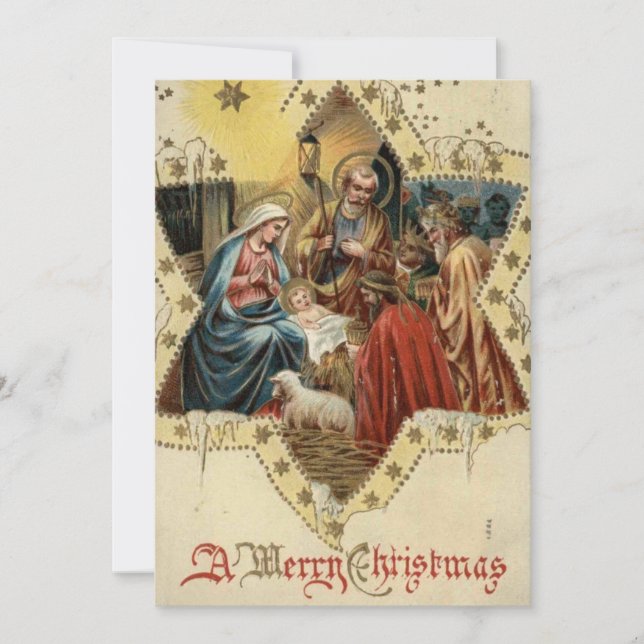 Weihnachtskind Jesus Feiertagskarte (Vorderseite)