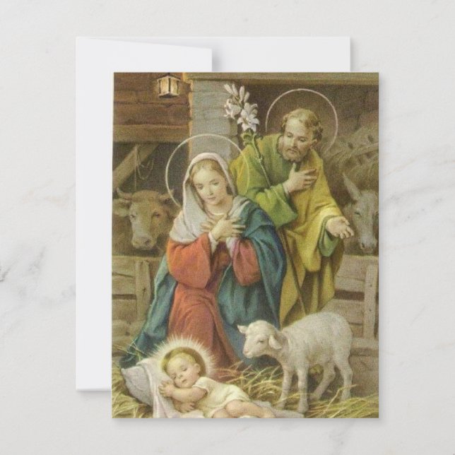 Weihnachtskind Jesus Feiertagskarte (Vorderseite)