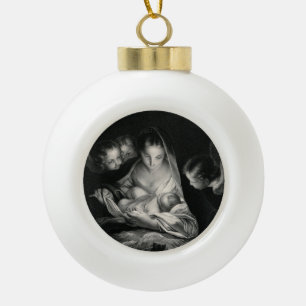 Weihnachtskind Jesus Jungfrau Maria Engel Weihnach Keramik Kugel-Ornament