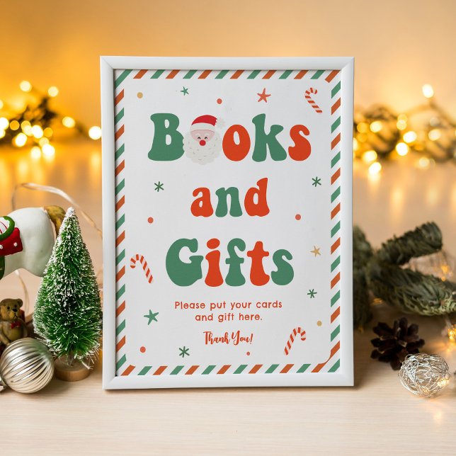 Weihnachtskinddusche Bücher und Geschenke Poster (Von Creator hochgeladen)