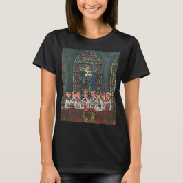 Weihnachtskinder aus dem 19. Jahrhundert Gesang in T-Shirt