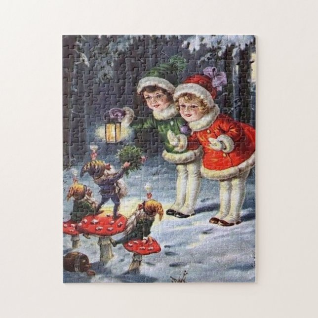 Weihnachtskinder feierlich Holiday jigsaw puzz (Vertikal)