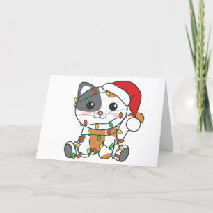Weihnachtskinder Katzen Weihnachtskarte Feiertagskarte