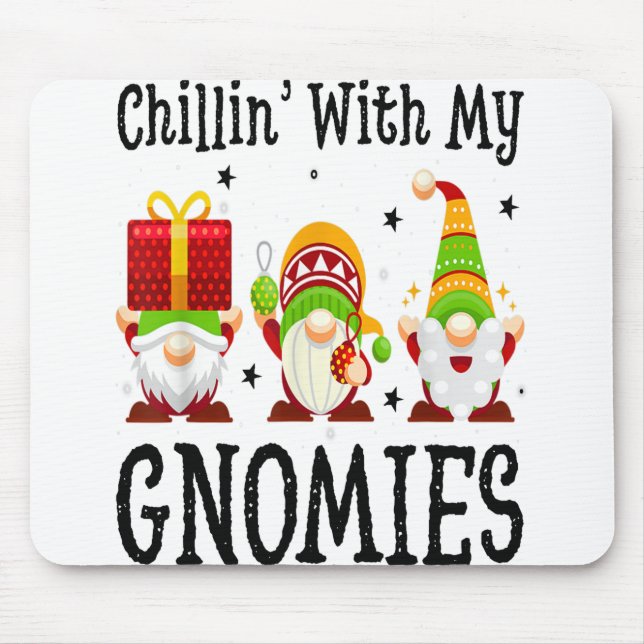 Weihnachtskinder mit meiner Gnomen-Weihnachtsmannm Mousepad (Vorne)