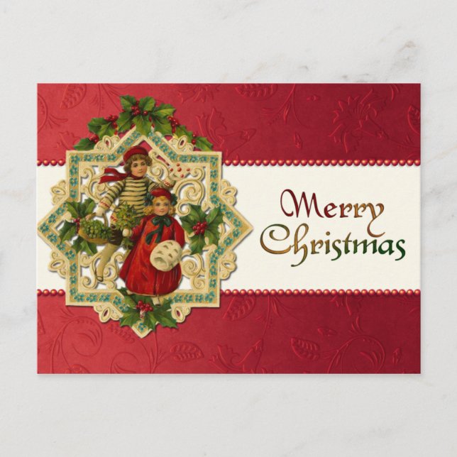 Weihnachtskinder Postkarte (Vorderseite)