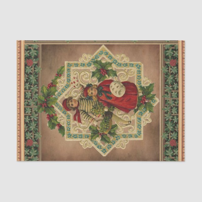 Weihnachtskinder Seidenpapier (Vorderseite)