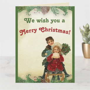 Weihnachtskinder spielen Kieferknochen Karte