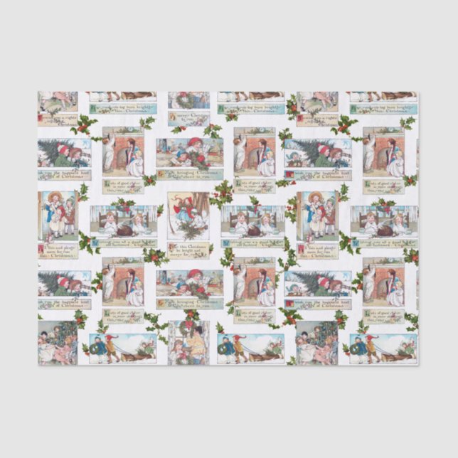 Weihnachtskinderkollektion Seidenpapier (Vorderseite)