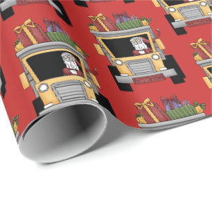 Weihnachtskipper Sankt-Partyverpackung mit Ziegeln Geschenkpapier